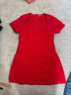 Abercrombie & Fitch Red Short-Sleeve Mini Dress